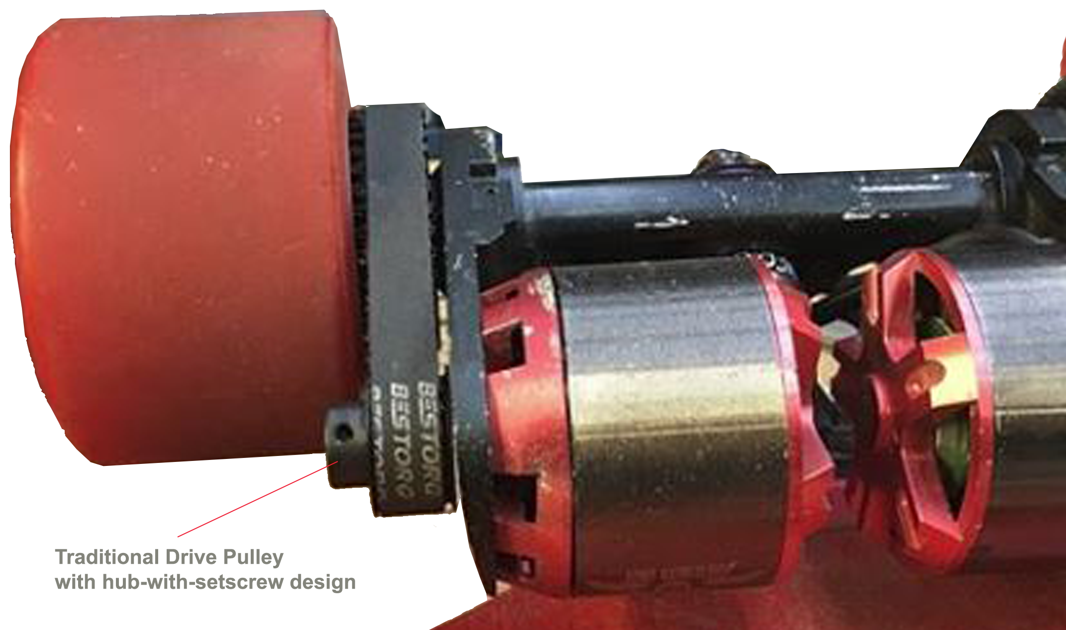 drive pulley with hub with setscrew